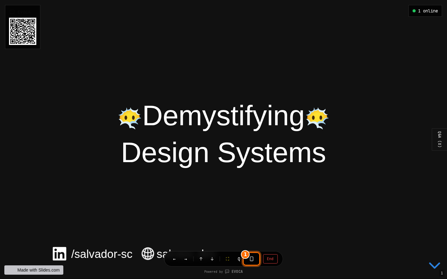 Present slides during a conference talk